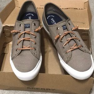 Sperry Top Sider Memory Foam Taupe Sneaker